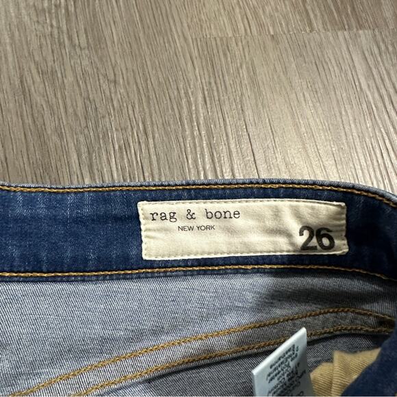 Rag & Bone Cate Mid‎ Rise Ankle Raw Hem Skinny Jeans Size 26 - Picture 6 of 13